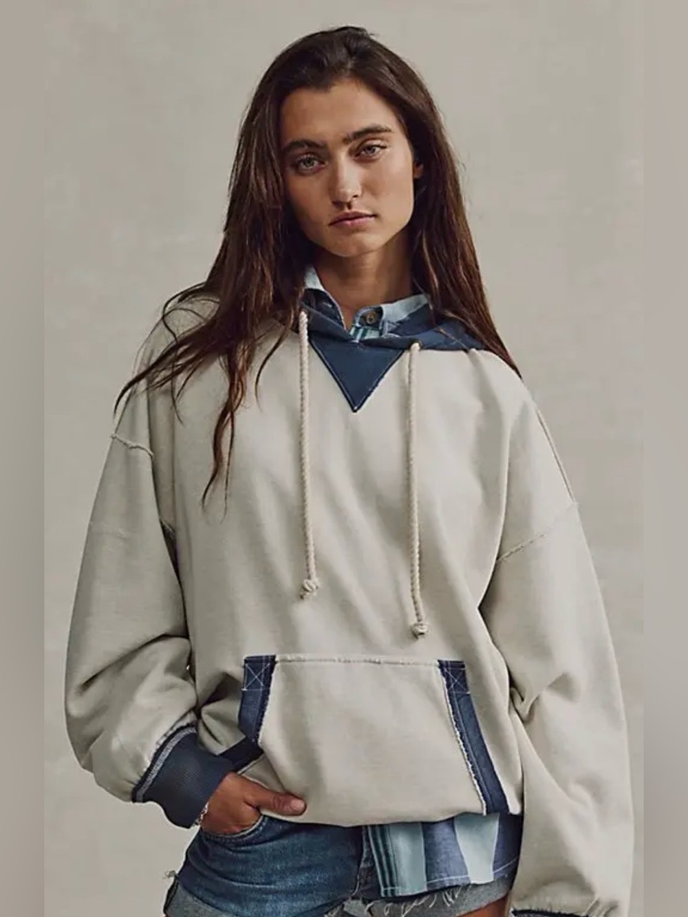NEW We the Free People Lou Baked Hoodie Small Oversized NWT $168 Retail - Picture 7 of 12